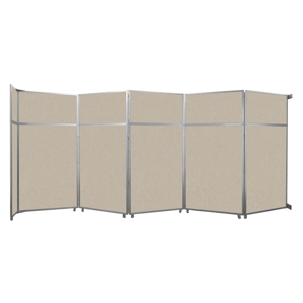 Versare Operable Wall Folding Room Divider 19'6" x 8'5-1/4" Sand Fabric 1070518 - main